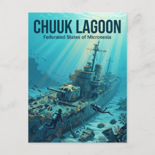 Chuuk-Lagune Föderierte Staaten von Mikronesien Postkarte