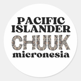 Chuuuk Chuuukese Pazifikislander Mikronesien Runder Aufkleber