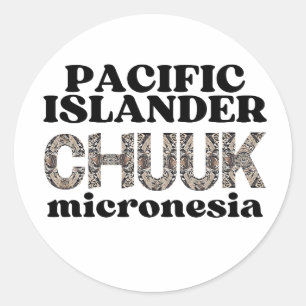 Chuuuk Chuuukese Pazifikislander Mikronesien Runder Aufkleber