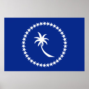 Chuuuk, Flagge Mikronesiens Poster