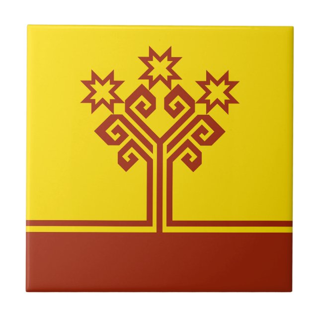 Chuvashia Flag Fliese (Vorderseite)