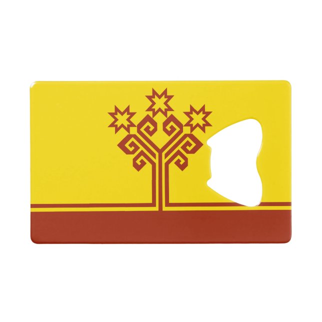Chuvashia Flag Geldbeutel Flaschenöffner (Vorderseite (Horizontal))