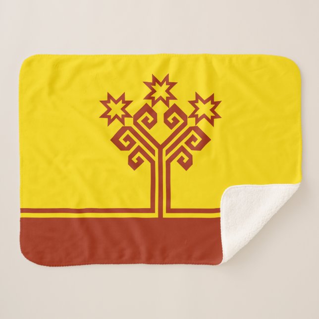Chuvashia Flag Sherpadecke (Vorderseite (Horizontal))