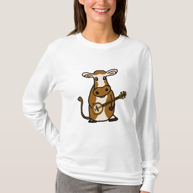 CI, Kuh, die das Banjo-Shirt spielt T-Shirt (Vorderseite)