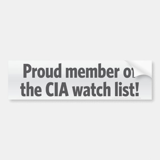 CIA-Uhr-Listen-Autoaufkleber Autoaufkleber (Vorne)