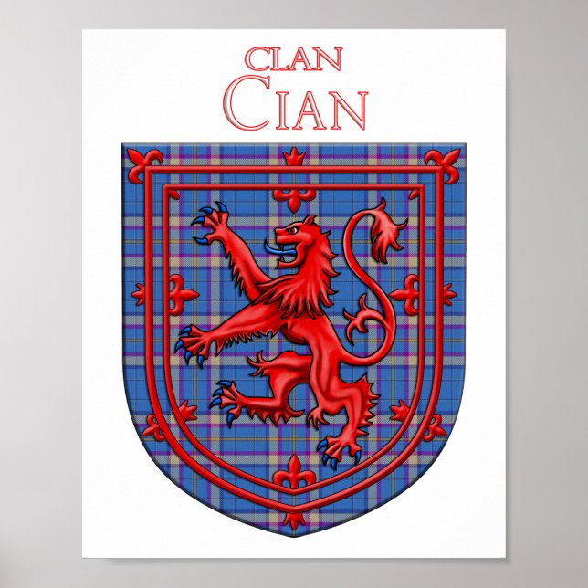 Cian of Ely Tartan Scottish Plaid Poster (Vorne)