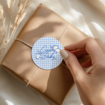 Ciao Baby Amalfi-Zitrone Blau Gingham Baby Shower