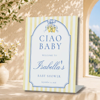 Ciao Baby Gelb Geschlechtsneutrale Zitrone Baby Sh Sockelschild