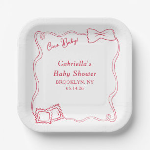 Ciao Baby Handgezogene Pasta Italienische Red Baby Pappteller