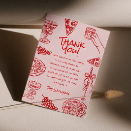 Ciao Baby Handgezogene Pizza Italienische Babydusc Dankeskarte