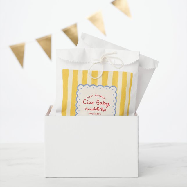 Ciao Baby Italienisch Thema Baby Shower Med Geschenktütchen (Party)