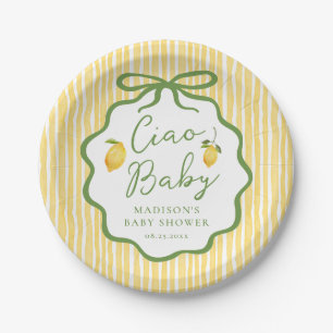 Ciao Baby Italienische Baby Shower mit Zitrone Pappteller