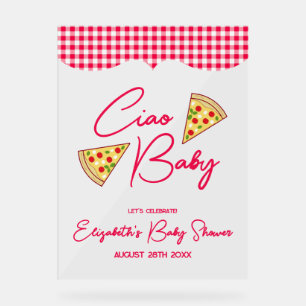 Ciao Baby Italienische Babyparty Acrylschild