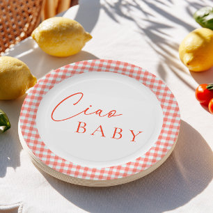 Ciao Baby Italienische Babyparty Pappteller