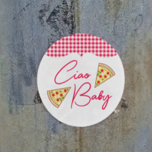 Ciao Baby Italienische Babyparty Runder Aufkleber
