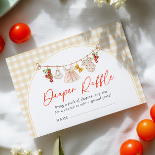 Ciao Baby Italienische Babyparty-Windel-Raffel Begleitkarte