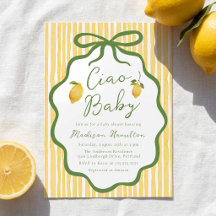 Ciao Baby Italienische Zitronen-Baby-Party