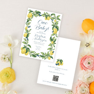 Ciao Baby Lemon Citrus Butterfly Babydusche Einladung
