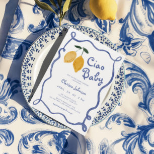 Ciao Baby Lemon Italienische Amalfi Boys Babydusch Einladung