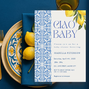Ciao Baby Lemon Italienische Mediterrane Kinderdus Einladung