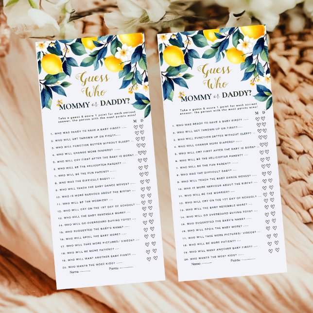 Ciao Baby Lemon Wreath Guess Who Mommy or Daddy  (Von Creator hochgeladen)