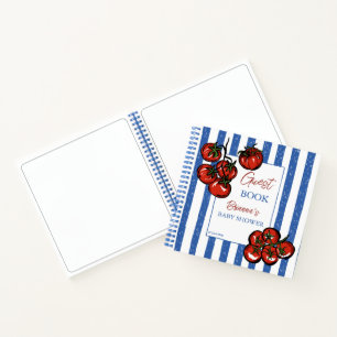 Ciao Baby Tomate Italienisches Babyshower-Gästebuc Notizbuch