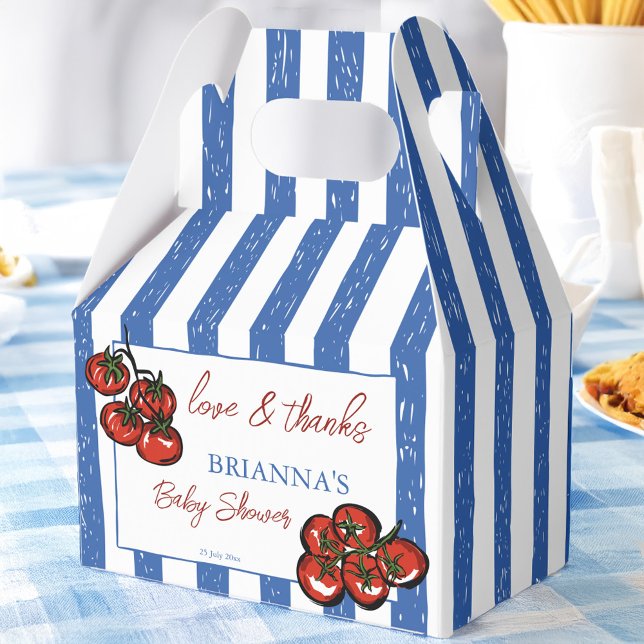 Ciao baby tomato Italian baby shower favors custom Geschenkschachtel (Ciao baby cherry tomato Italian  farmers market baby shower favors personalized Favor Boxes)