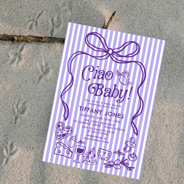 Ciao Baby Whimsical Italian Lemons Baby Dusche Einladung (Von Creator hochgeladen)