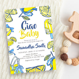 Ciao Baby Zitronen-Baby-Party Einladung