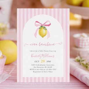 Ciao Bambina Baby-Shower-Einladung im Rosalemon-De Einladung