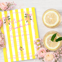 Ciao Bambina Gelbe Streifen-Limonen-Baby-Party