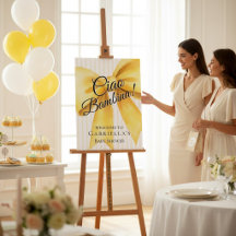 Ciao Bambina Gold-Bogen-Baby-Shower-Willkommenssch