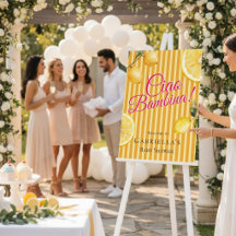 Ciao Bambina Zitronenstreifen Baby Shower Willkomm