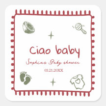 Ciao Bambino Doodle Baby Schwangerschaftsaufkleber