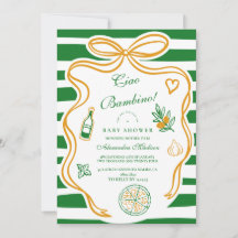 Ciao Bambino Green Italian Baby Shower