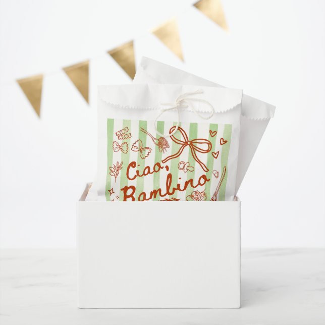 Ciao Bambino (Grün) Geschenktütchen (Party)