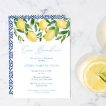 Ciao Bambino Italian Lemons Boy Baby ShowParty