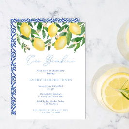 Ciao Bambino Italian Lemons Boy Baby ShowParty Einladung
