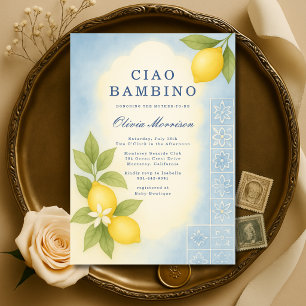 Ciao Bambino Italienische Babyparty Einladung
