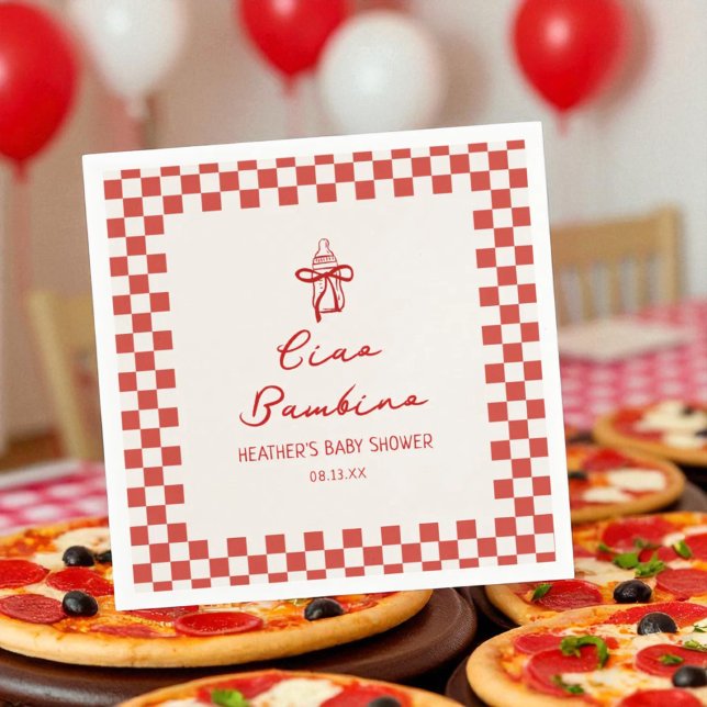 Ciao Bambino Italienische Pizza Baby Dusche Serviette (Von Creator hochgeladen)