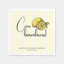 Ciao Bambino Lemon Italienische Summer Baby Dusche