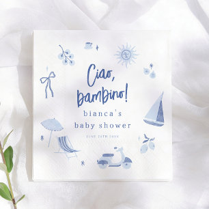 Ciao Bambino Mittelmeerblauer Junge Baby-Party Serviette