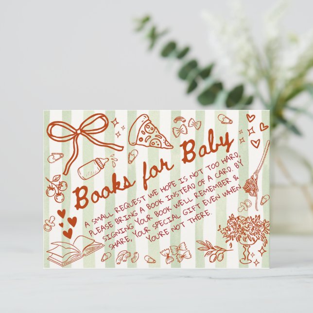 Ciao Bambino Olive Green - Books for Baby  Begleitkarte (Stehend Vorderseite)