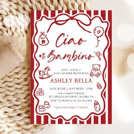 Ciao Bambino Whimsical Italienische Babydusche Einladung