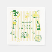 Ciao Bambino Yellow Stripe Baby Dusche