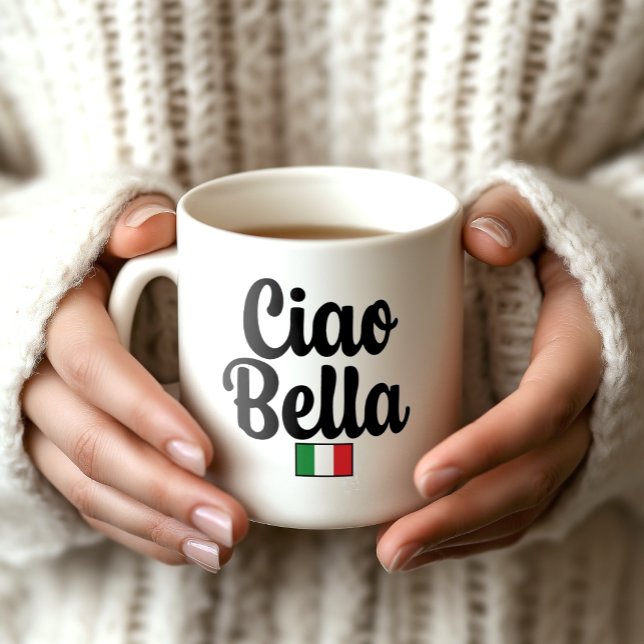 Ciao Bella Flag Mug - Italian Gift for Her (Ciao Bella Italian Flag Mug - Italian Gift for Her)
