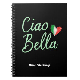 Ciao Bella Italienische Flagge Spaß & Magie Design Notizblock