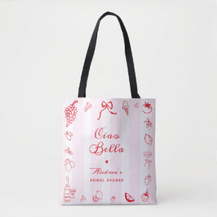Ciao Bella Italienische Rosa und Rote Hochzeitsdus Tasche
