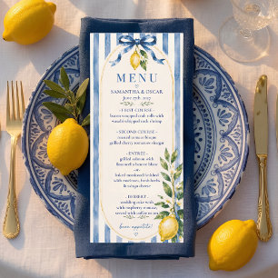 Ciao Bella Italienische Zitronen Hochzeit Menükarte