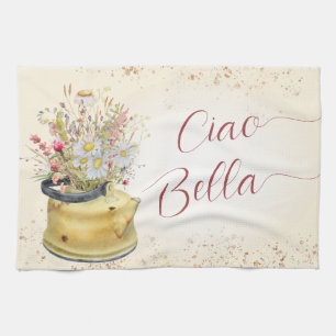 Ciao Bella Italienischer Landhaus-Wildblumen-Chic Geschirrtuch